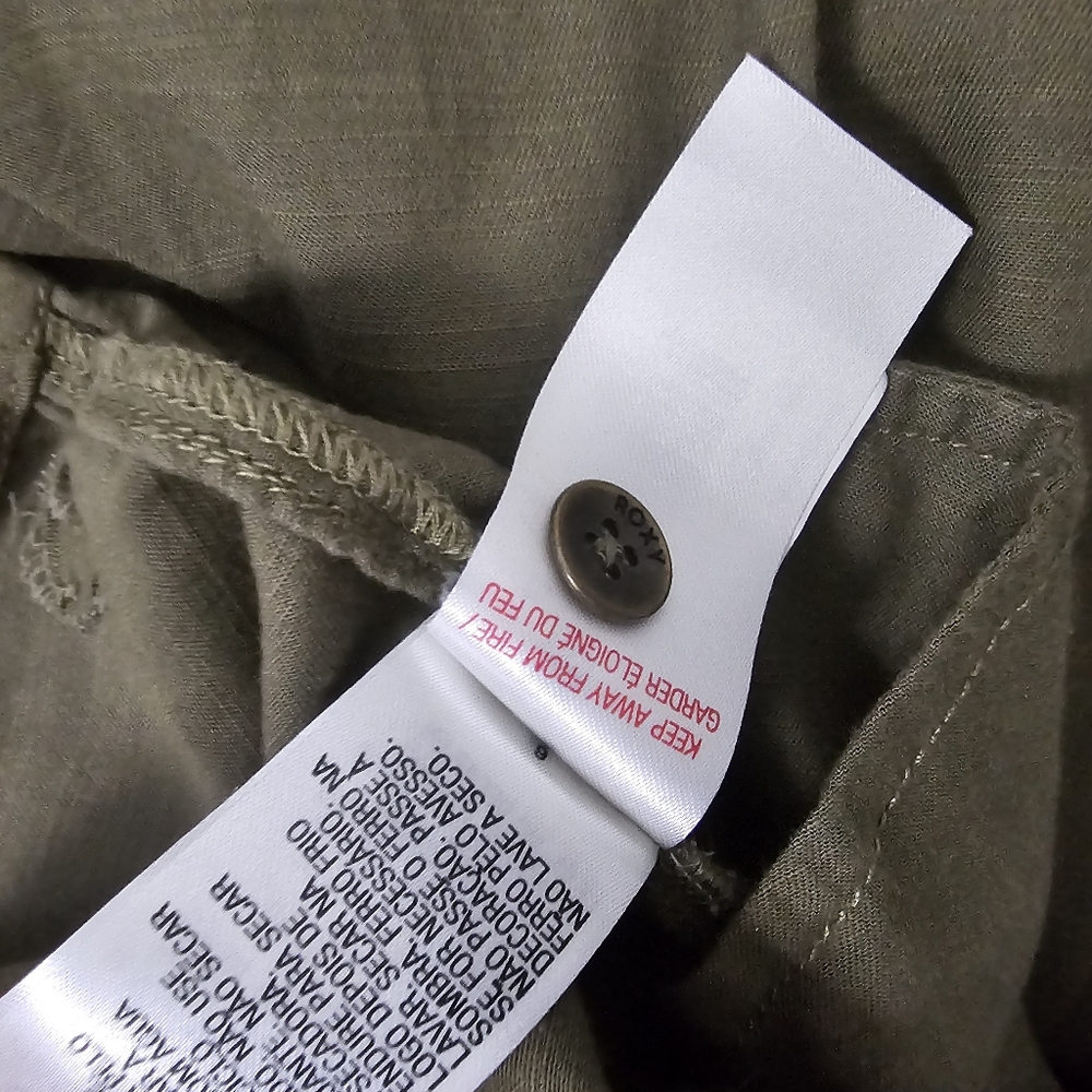 ♥︎ ROXY ♥︎ KHAKI SPHERE Longsleeve Shirt Dress Burnt Olive Mountain & Wa… - Picture 9 of 14